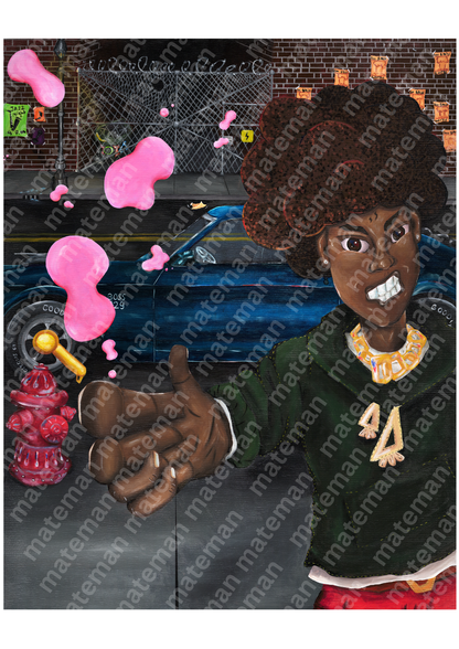 Caught (PINK) Handed - Abstract Urban Art Print