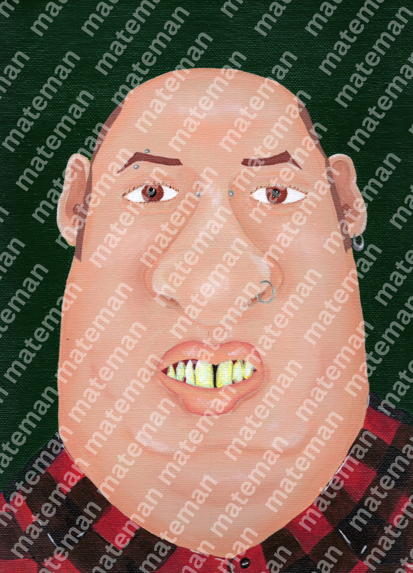 Art Print Acrylic Painting - Farmer